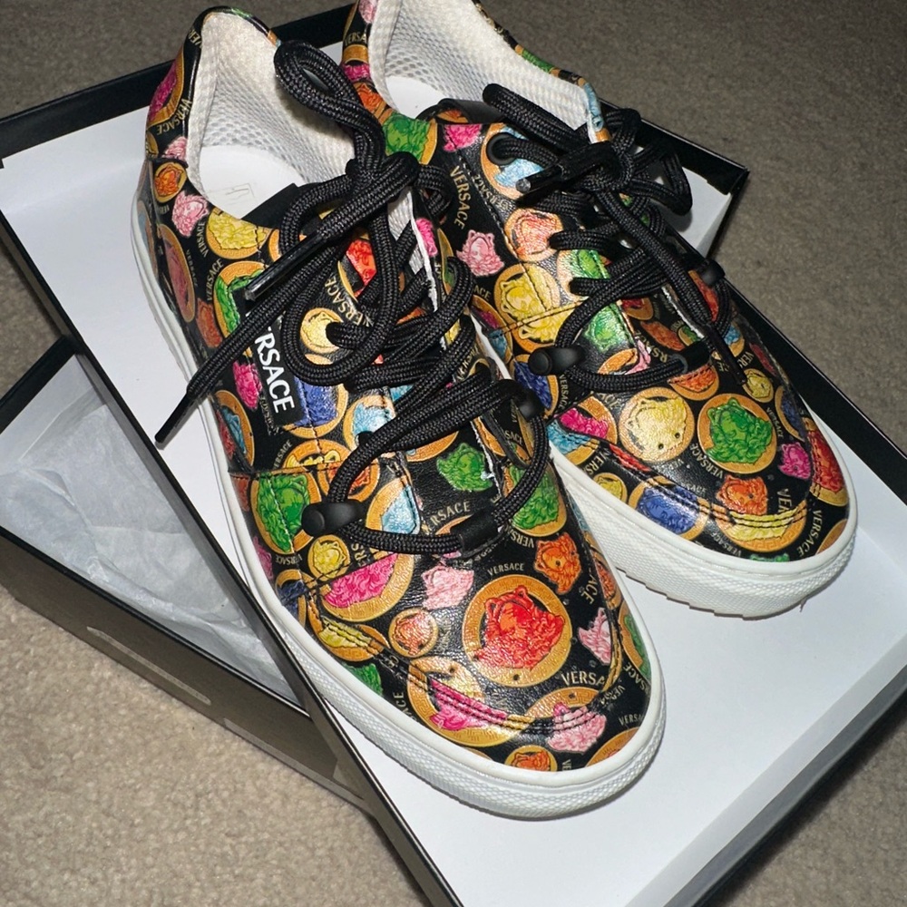 Versace Colorful Patterned Sneakers